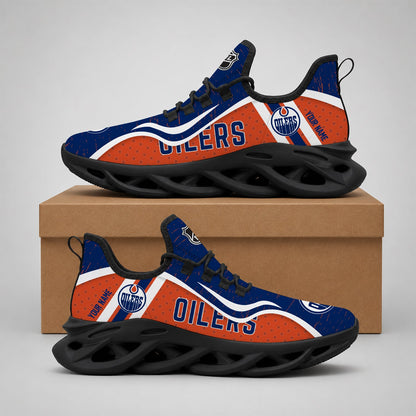 LIMITED EDITION - NEW CUSTOMIZED NHL03 EMO EDMONTON OILERS CLUNKY SNEAKERS