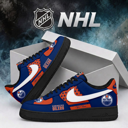 LIMITED EDITION - NEW CUSTOMIZED NHL03 EMO EDMONTON OILERS AF1 SHOES