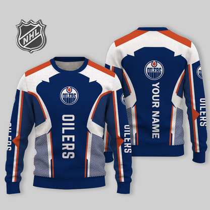 FINAL SALE - NEW CUSTOMIZED NHL03 EMO EDMONTON OILERS UGLY SWEATER