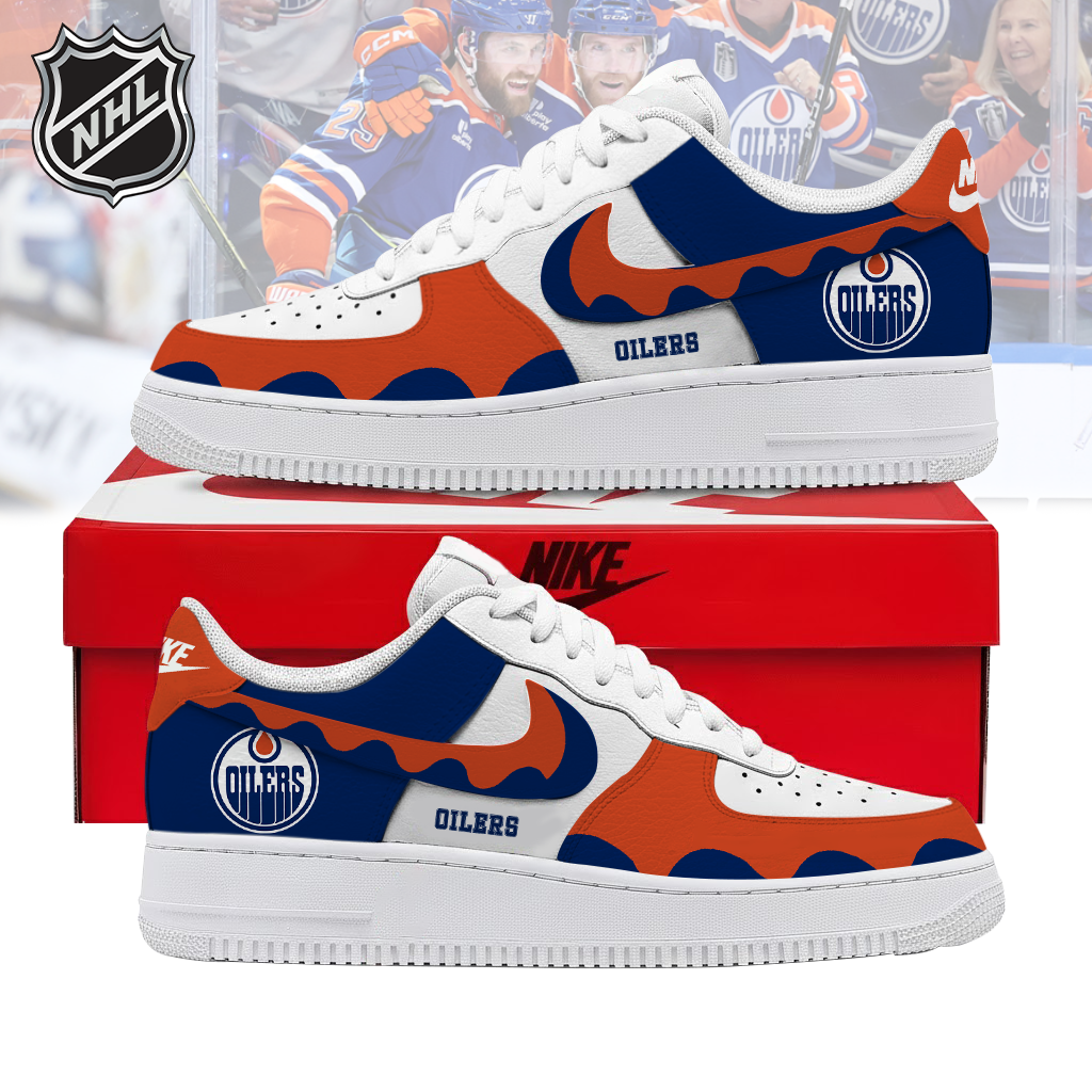 LIMITED EDITION - NEW CUSTOMIZED NHL03 EMO EDMONTON OILERS AF1 SHOES