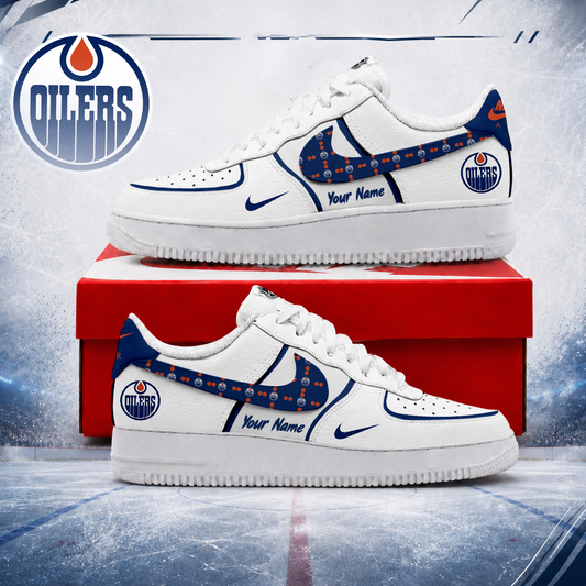 LIMITED EDITION - NEW CUSTOMIZED NHL03 EMO EDMONTON OILERS AF1 SHOES