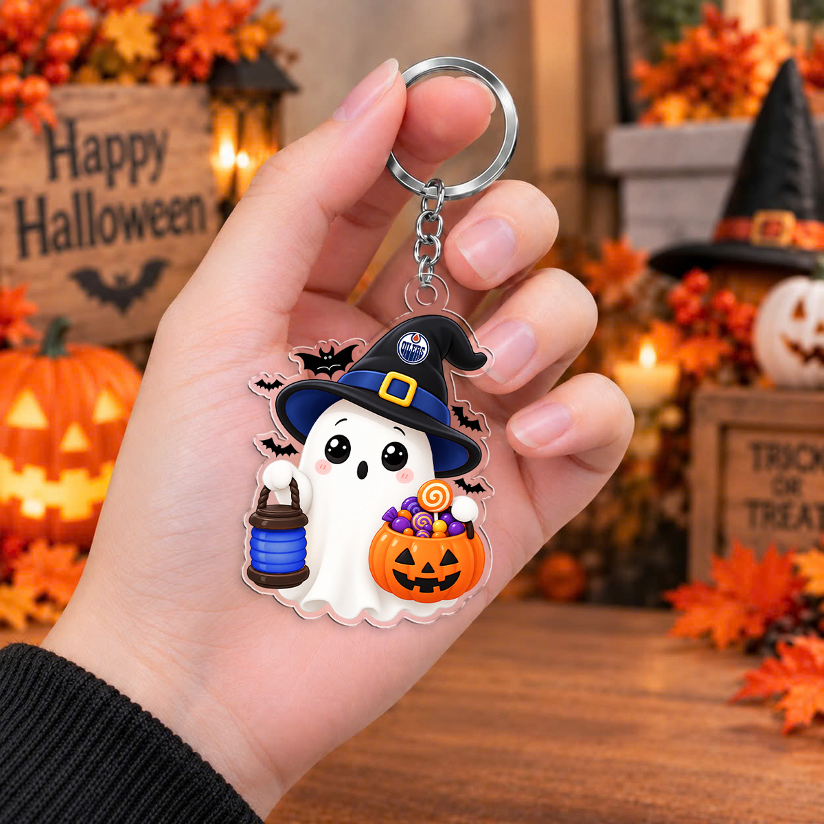 FINAL SALE - NEW CUSTOMIZED NHL03 EMO EDMONTON OILERS ACRYLIC KEYCHAIN