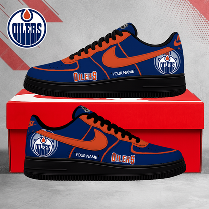 FLASH SALE - NEW CUSTOMIZED NHL03 EMO EDMONTON OILERS AF1 SHOES