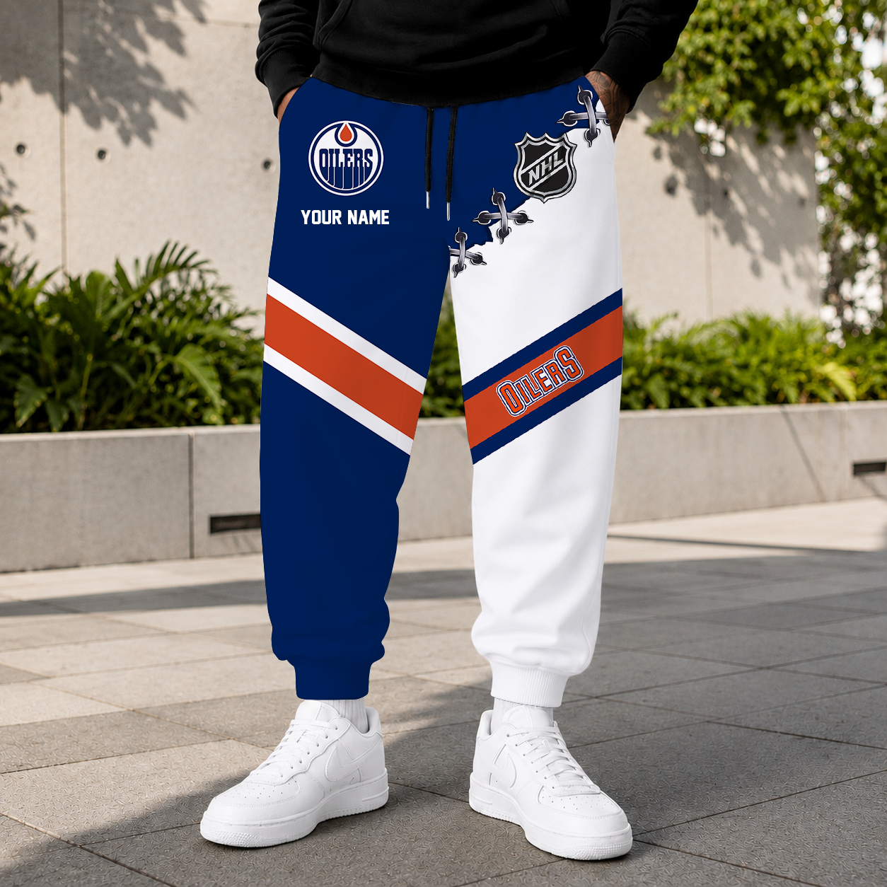 HOT DEAL - NEW CUSTOMIZED NHL03 EMO EDMONTON OILERS SWEATPANTS