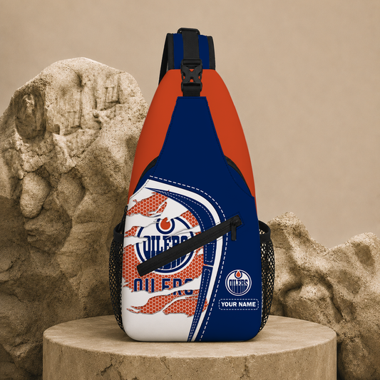 SPECIAL  EDITION - NEW CUSTOMIZED NHL03 EMO EDMONTON OILERS SLING BAG