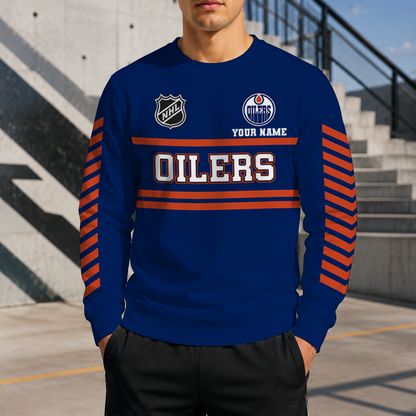 VIRAL EDITION - NEW CUSTOMIZED NHL03 EMO EDMONTON OILERS UNISEX SWEATSHIRT