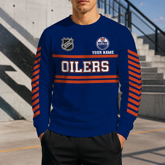 VIRAL EDITION - NEW CUSTOMIZED NHL03 EMO EDMONTON OILERS UNISEX SWEATSHIRT