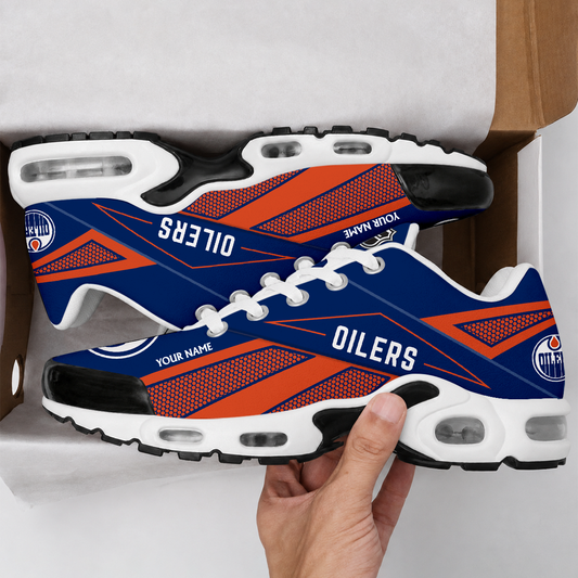 FLASH SALE - NEW CUSTOMIZED NHL03 EMO EDMONTON OILERS AIR MAX PLUS SNEAKERS