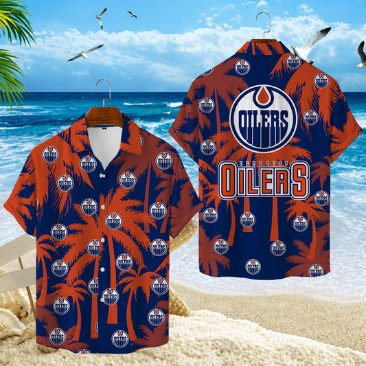 LIMITED EDITION - NEW CUSTOMIZED NHL03 EMO EDMONTON OILERS UNISEX HAWAIIAN SHIRT