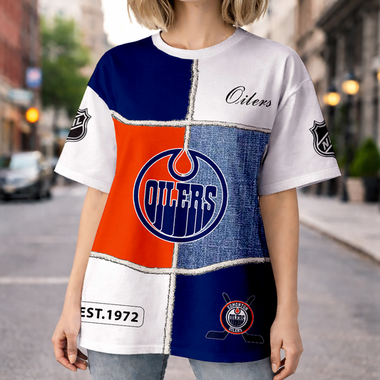 LIMITED EDITION - NEW CUSTOMIZED NHL03 EMO EDMONTON OILERS UNISEX T-SHIRT, SWEATSHIRTS, HOODIE & JACKETS