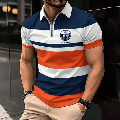 EXCLUSIVE EDITION - NEW CUSTOMIZED NHL03 EMO EDMONTON OILERS POLO SHIRT, ZIP POLO SHIRT & T-SHIRTS