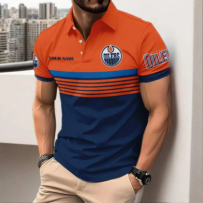 HOT DEAL - NEW CUSTOMIZED NHL03 EMO EDMONTON OILERS POLO SHIRT, ZIP POLO SHIRT & T-SHIRTS