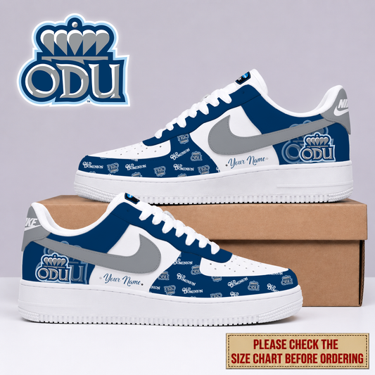 FINAL SALE - NEW CUSTOMIZED NCAA CFH03 ODM OLD DOMINION MONARCHS AF1 SHOES