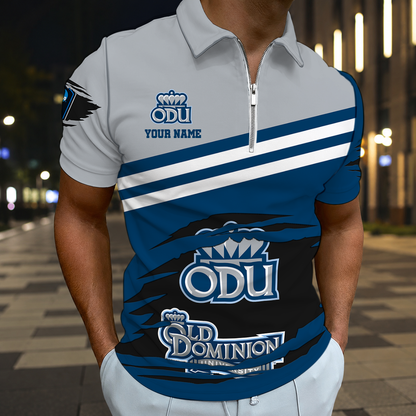 HOT DEAL - NEW CUSTOMIZED NCAA CFH03 ODM OLD DOMINION MONARCHS POLO SHIRT, ZIP POLO SHIRT & T-SHIRTS
