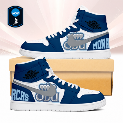 SPECIAL EDITION - NEW CUSTOMIZED NCAA CFH03 ODM OLD DOMINION MONARCHS AIR JORDAN SNEAKERS