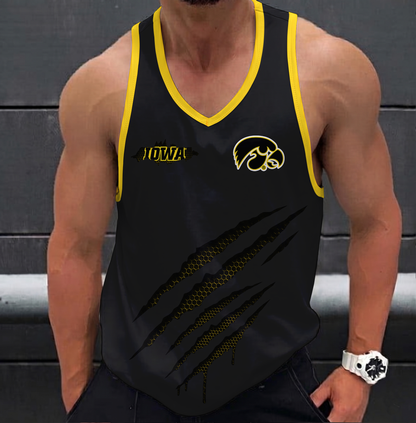 ELITE EDITION - NEW CUSTOMIZED NCAA CFH04 IWH IOWA HAWKEYES UNISEX TANK TOP