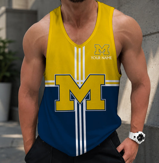 FLASH SALE - NEW CUSTOMIZED NCAA MFF04 MIW MICHIGAN WOLVERINES UNISEX TANK TOP