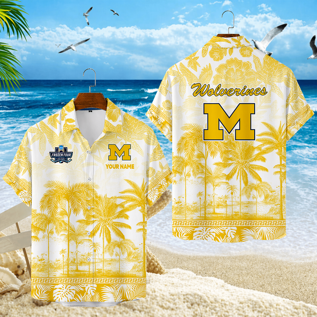 FINAL SALE - NEW CUSTOMIZED MFF04 MIW MICHIGAN WOLVERINES UNISEX HAWAIIAN SHIRT