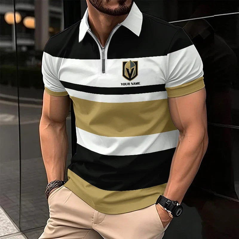EXCLUSIVE EDITION - NEW CUSTOMIZED NHL04 VGK VEGAS GOLDEN KNIGHTS POLO SHIRT, ZIP POLO SHIRT & T-SHIRTS
