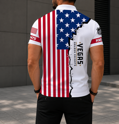 LIMITED EDITION - NEW CUSTOMIZED NHL04 VGK VEGAS GOLDEN KNIGHTS POLO SHIRT, ZIP POLO SHIRT & T-SHIRTS