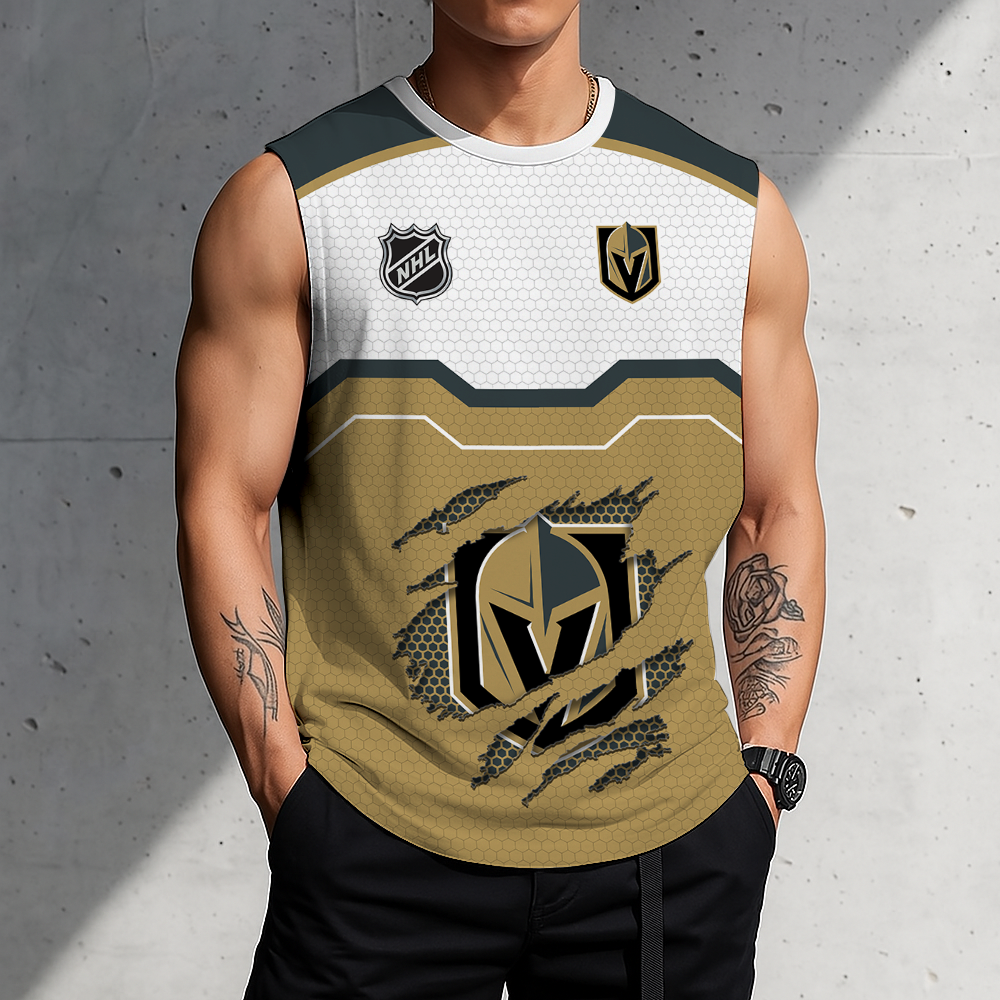 LIMITED EDITION - NEW CUSTOMIZED NHL04 VGK VEGAS GOLDEN KNIGHTS MEN'S GYM SHIRT