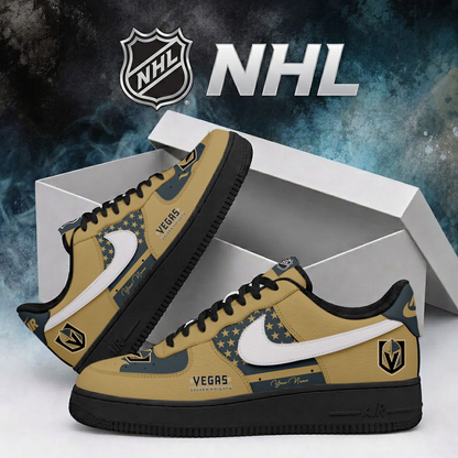 LIMITED EDITION - NEW CUSTOMIZED NHL04 VGK VEGAS GOLDEN KNIGHTS AF1 SHOES