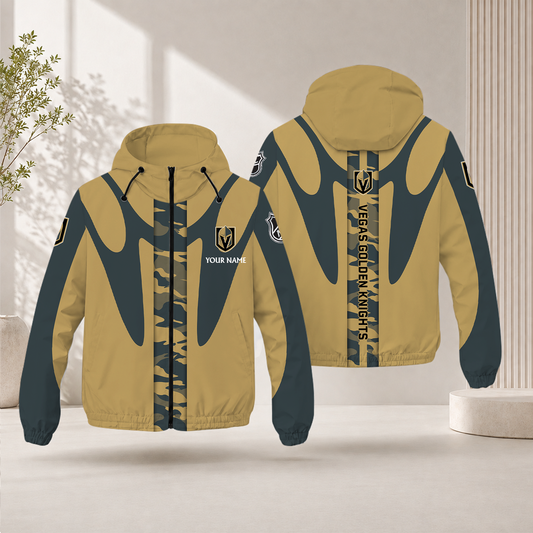 LIMITED EDITION - NEW CUSTOMIZED NHL04 VGK VEGAS GOLDEN KNIGHTS WINDBREAKER JACKET