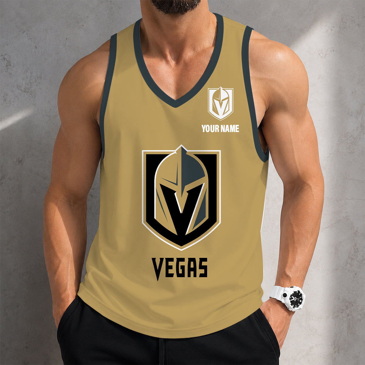 VIRAL EDITION - NEW CUSTOMIZED NHL04 VGK VEGAS GOLDEN KNIGHTS MEN'S TANK TOP