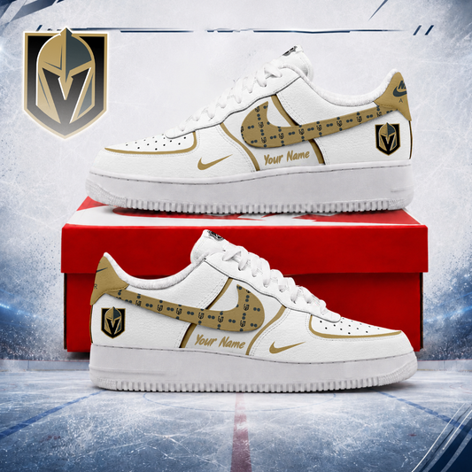 LIMITED EDITION - NEW CUSTOMIZED NHL04 VGK VEGAS GOLDEN KNIGHTS AF1 SHOES