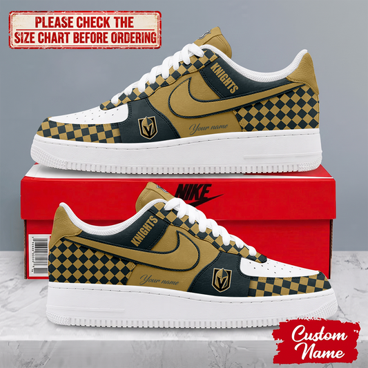 LIMITED EDITION - NEW CUSTOMIZED NHL04 VGK VEGAS GOLDEN KNIGHTS AF1 SHOES