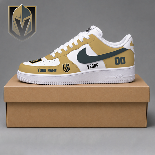 VIRAL EDITION - NEW CUSTOMIZED NHL04 VGK VEGAS GOLDEN KNIGHTS AF1 SHOES