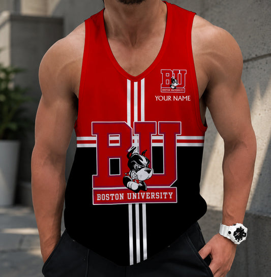 FLASH SALE - NEW CUSTOMIZED NCAA MFF05 BUT BOSTON UNIVERSITY TERRIERS UNISEX TANK TOP