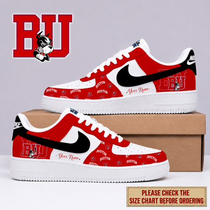 FINAL SALE - NEW CUSTOMIZED NCAA MFF05 BUT BOSTON UNIVERSITY TERRIERS AF1 SHOES