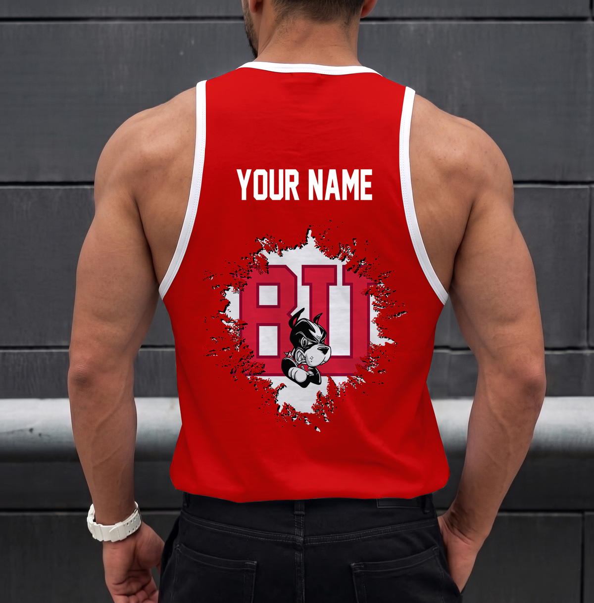VIRAL EDITION - NEW CUSTOMIZED NCAA MFF05 BUT BOSTON UNIVERSITY TERRIERS UNISEX TANK TOP