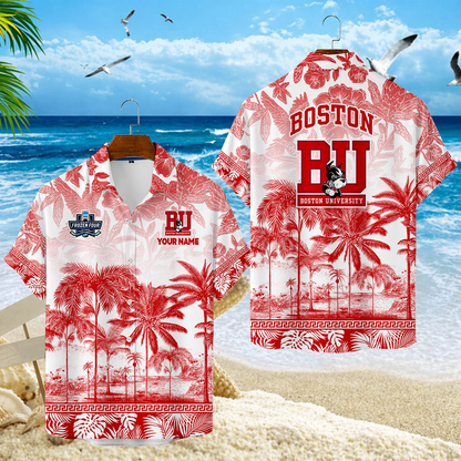 FINAL SALE - NEW CUSTOMIZED MFF05 BUT BOSTON UNIVERSITY TERRIERS UNISEX HAWAIIAN SHIRT