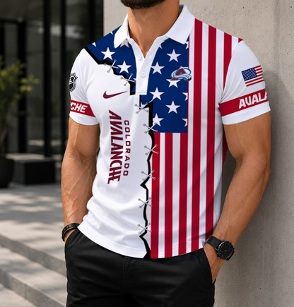 LIMITED EDITION - NEW CUSTOMIZED NHL05 CAL COLORADO AVALANCHE POLO SHIRT, ZIP POLO SHIRT & T-SHIRTS