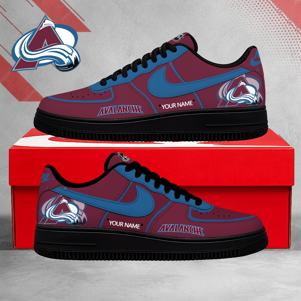 FLASH SALE - NEW CUSTOMIZED NHL05 CAL COLORADO AVALANCHE AF1 SHOES