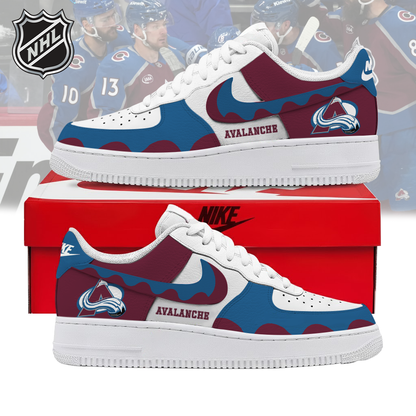 LIMITED EDITION - NEW CUSTOMIZED NHL05 CAL COLORADO AVALANCHE AF1 SHOES