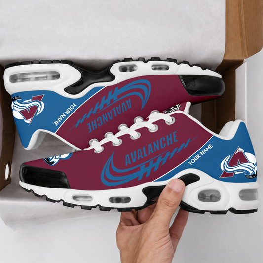 FINAL SALE - NEW CUSTOMIZED NHL05 CAL COLORADO AVALANCHE AIR MAX PLUS SNEAKERS