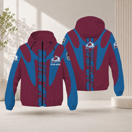 LIMITED EDITION - NEW CUSTOMIZED NHL05 CAL COLORADO AVALANCHE WINDBREAKER JACKET