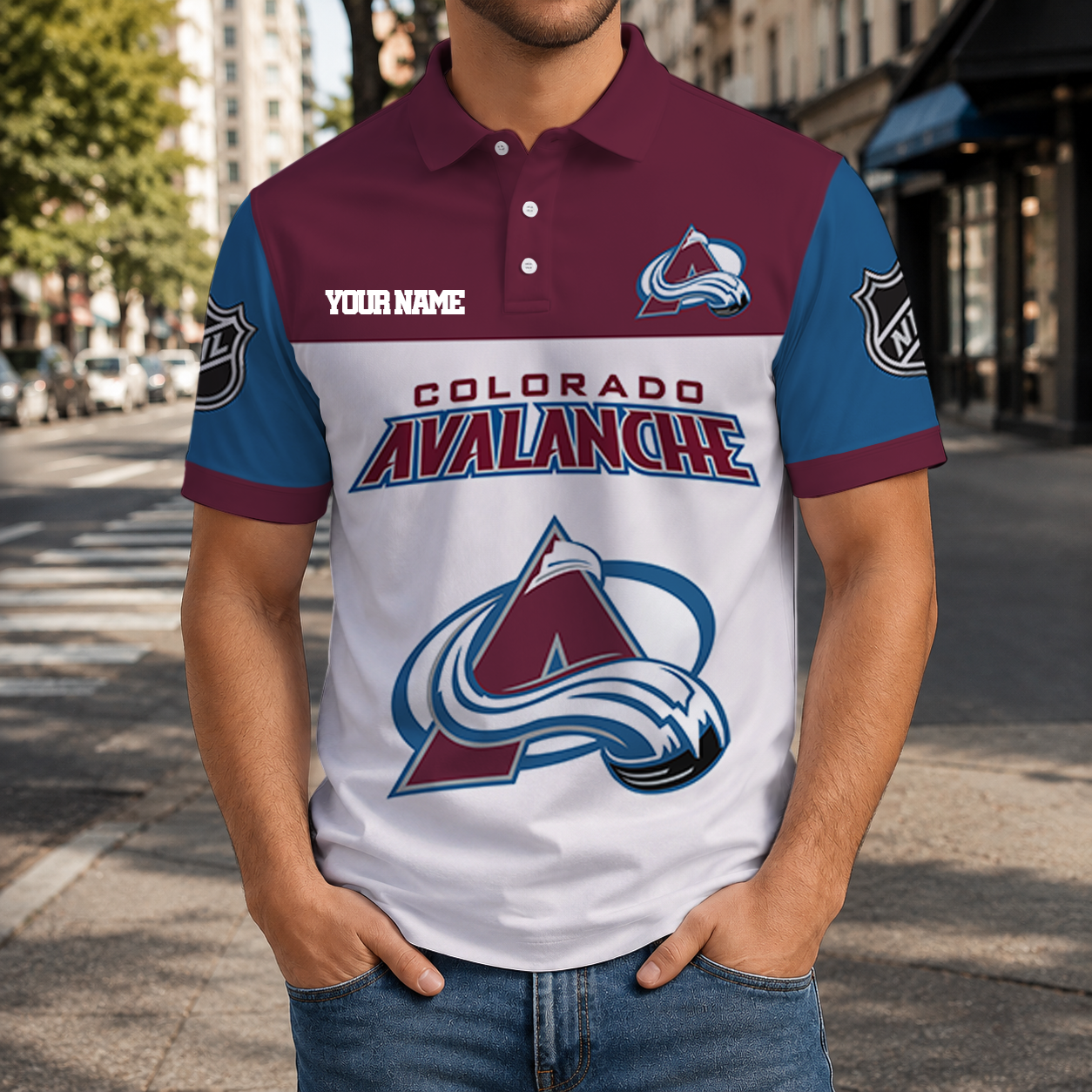 LIMITED EDITION - NEW CUSTOMIZED NHL05 CAL COLORADO AVALANCHE T-SHIRT, POLO SHIRT, ZIP POLO SHIRT, SWEATSHIRT, HOODIE & ZIP HOODIE