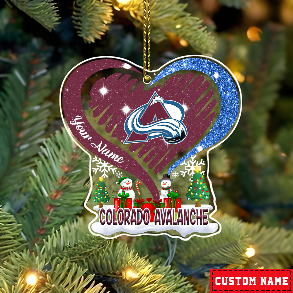 FINAL SALE - NEW CUSTOMIZED NHL05 CAL COLORADO AVALANCHE CHRISTMAS ACRYLIC ORNAMENT