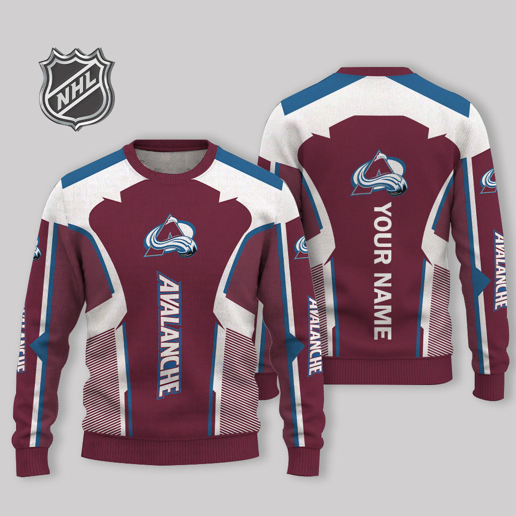 FINAL SALE - NEW CUSTOMIZED NHL05 CAL COLORADO AVALANCHE UGLY SWEATER