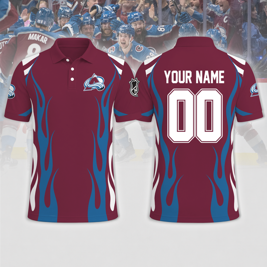 VIRAL EDITION - NEW CUSTOMIZED NHL05 CAL COLORADO AVALANCHE T-SHIRT, POLO SHIRT, ZIP POLO SHIRT, SWEATSHIRT, HOODIE & ZIP HOODIE