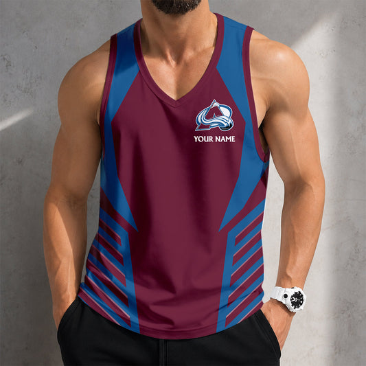 LIMITED EDITION - NEW CUSTOMIZED NHL05 CAL COLORADO AVALANCHE MEN'S TANK TOP