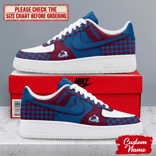 LIMITED EDITION - NEW CUSTOMIZED NHL05 CAL COLORADO AVALANCHE AF1 SHOES
