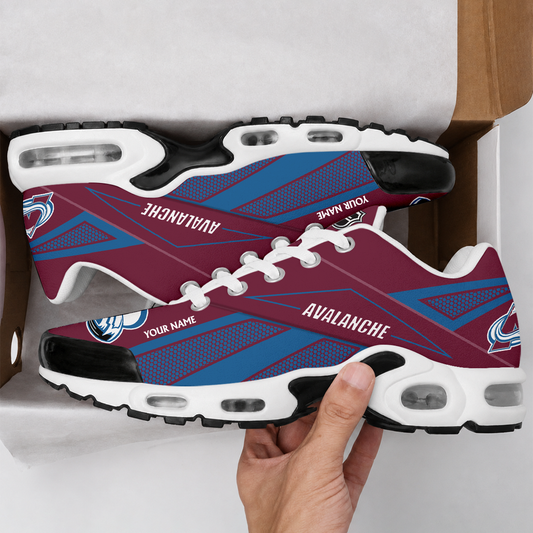 FLASH SALE - NEW CUSTOMIZED NHL05 CAL COLORADO AVALANCHE AIR MAX PLUS SNEAKERS