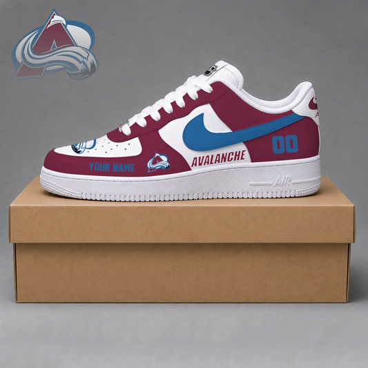 VIRAL EDITION - NEW CUSTOMIZED NHL05 CAL COLORADO AVALANCHE AF1 SHOES
