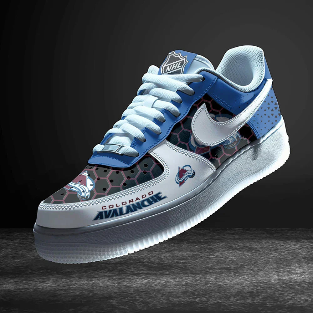 LIMITED EDITION - NEW CUSTOMIZED NHL05 CAL COLORADO AVALANCHE AF1 SHOES