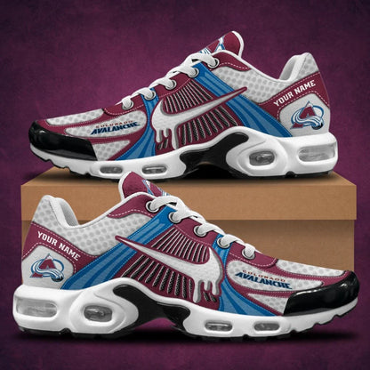 HOT DEAL - NEW CUSTOMIZED NHL05 CAL COLORADO AVALANCHE AIR MAX PLUS SNEAKERS